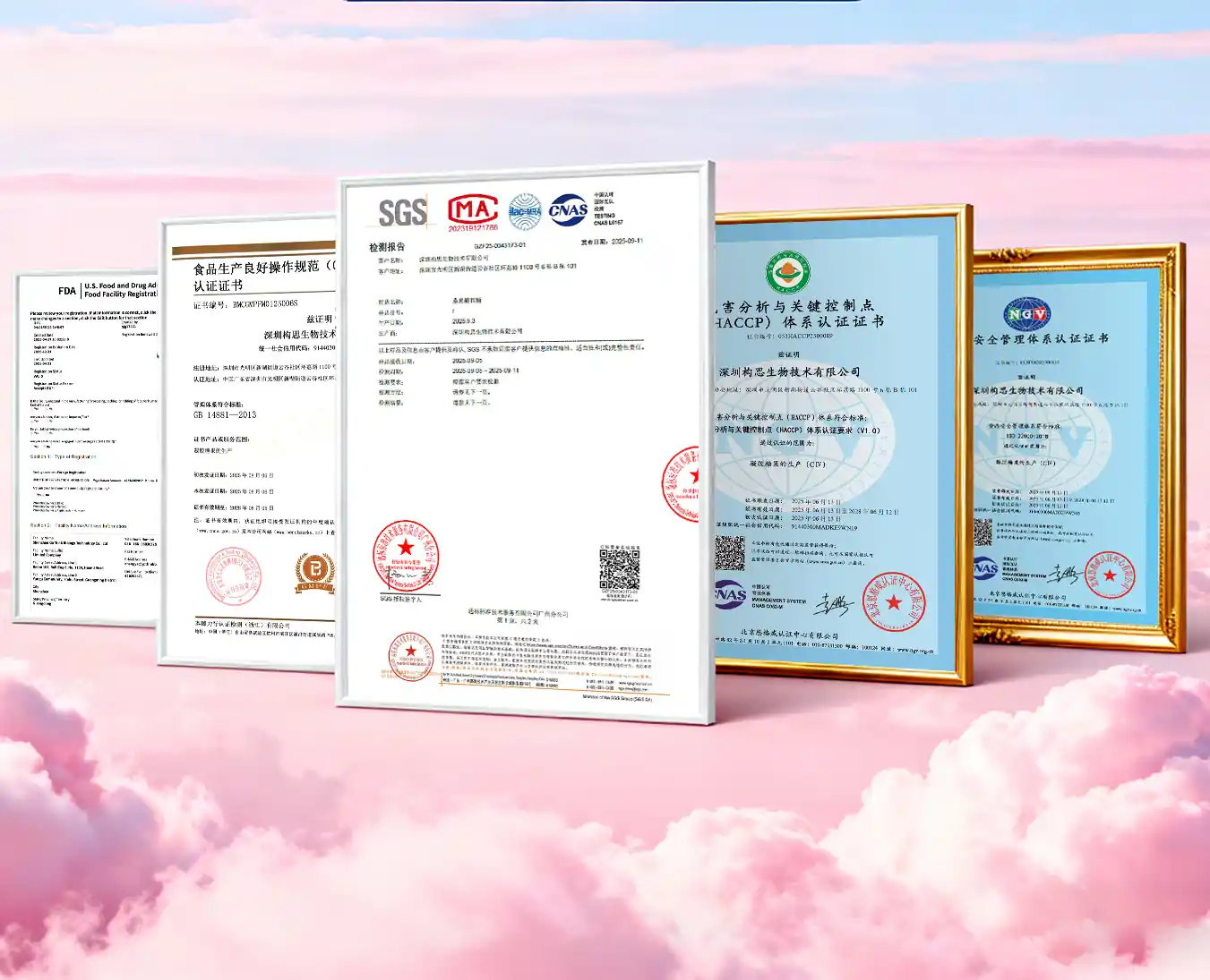 Various certificates
