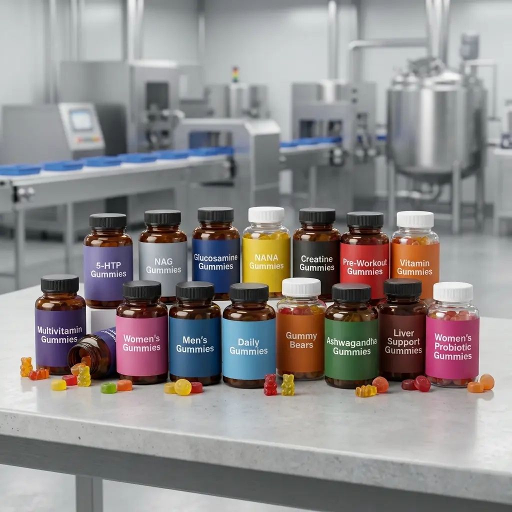 Modern gummy manufacturing facility with advanced equipment